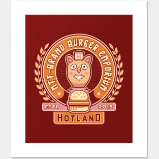 Burgerpants Burger Emblem Posters and Art